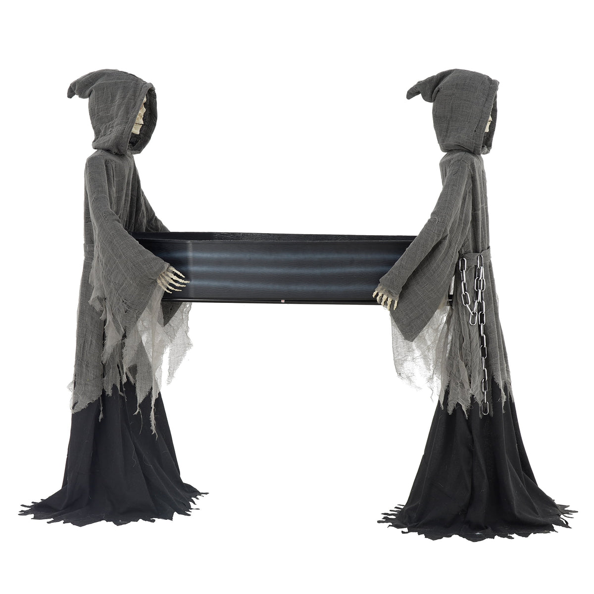 Way To Celebrate 5 ft LED Skeleton Reaper Duo Carrying Coffin Halloween Outdoor Decor