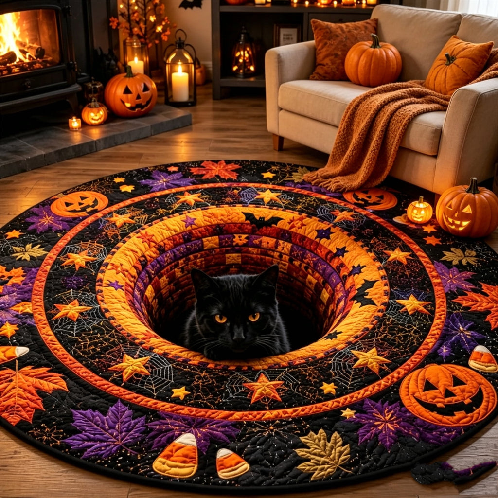 ZJNGJC 3D Circular Halloween Doormat Weird Decoration Whimsy Charm To Your Indoor Space C