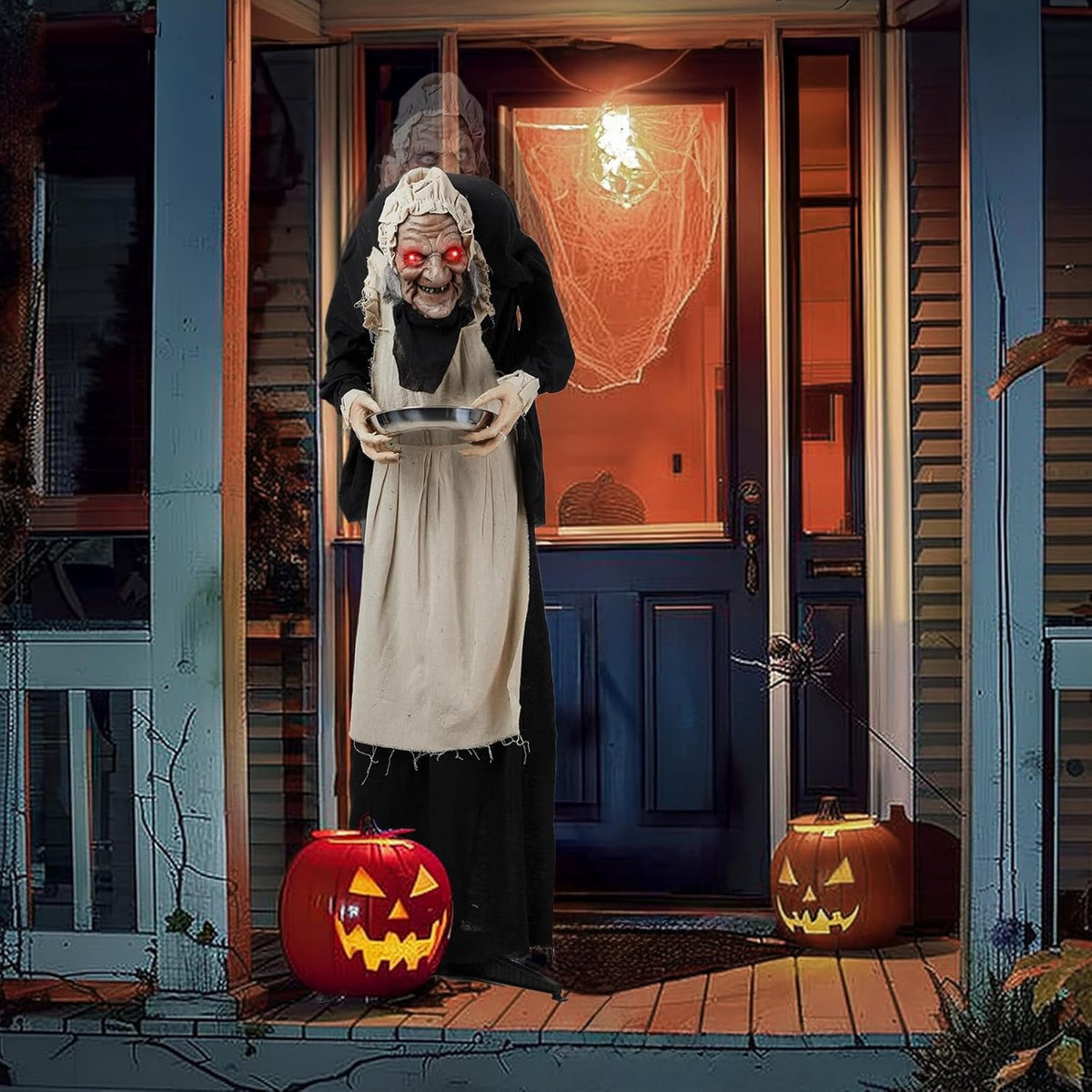 VINGLI Halloween Decor Animatronics Outdoor Decorations for Indoor Party Prop Lawn Patio Yard Decor House Garden, 5FT Grandma