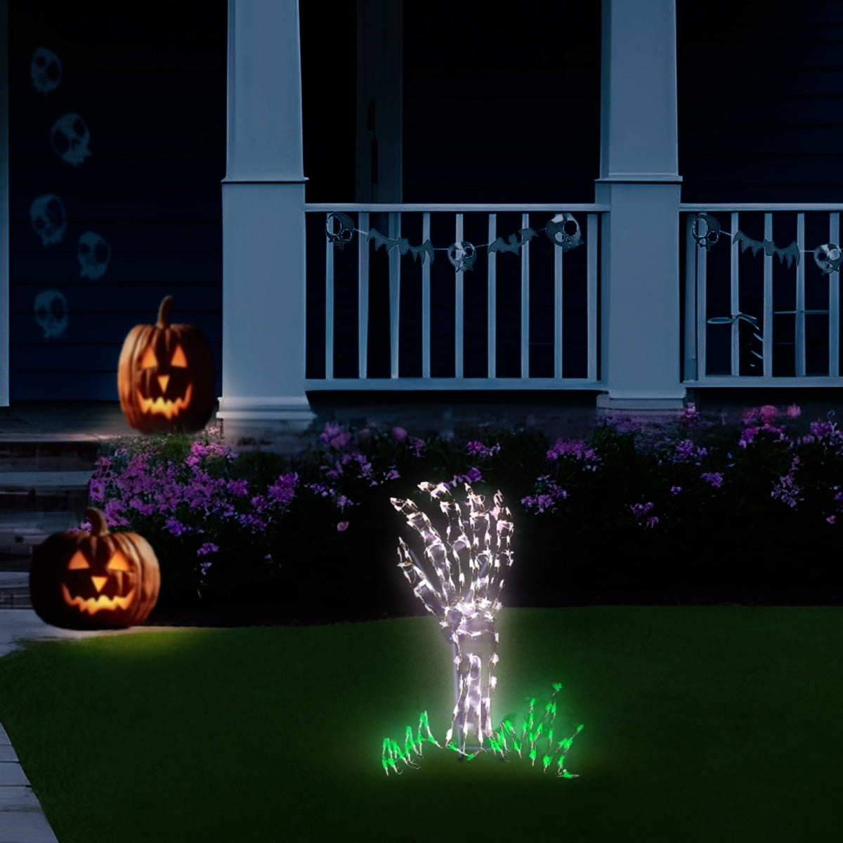 Commercial Grade Halloween LED Wire Framed Skeleton Hand Decoration