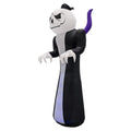 12FT Inflatable Grim Reaper with Jack-O-Lantern Pumpkin Head 3-Color Flame LED Halloween Yard Decor