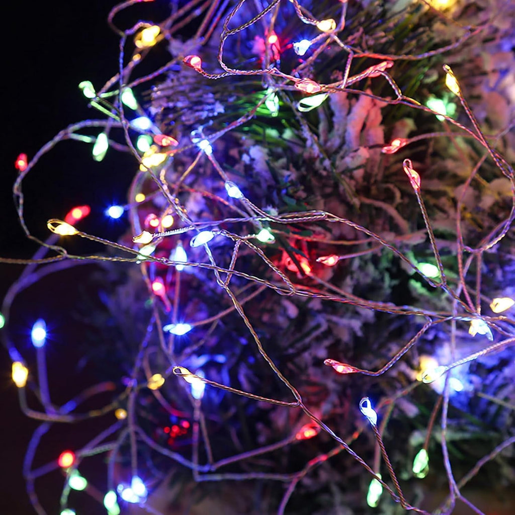 Plug-in Christmas Lights with Remote,30M 1000LED Waterproof Starry Cluster Fairy Lights, Copper Wire String Light for Indoor and Outdoor Use, Christmas Tree