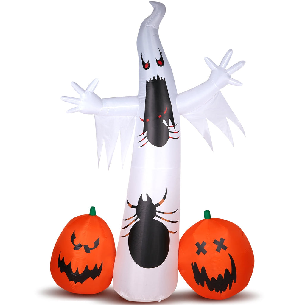11.8FT Halloween Inflatable Ghost Spider Pumpkin with LED Lights for Yard