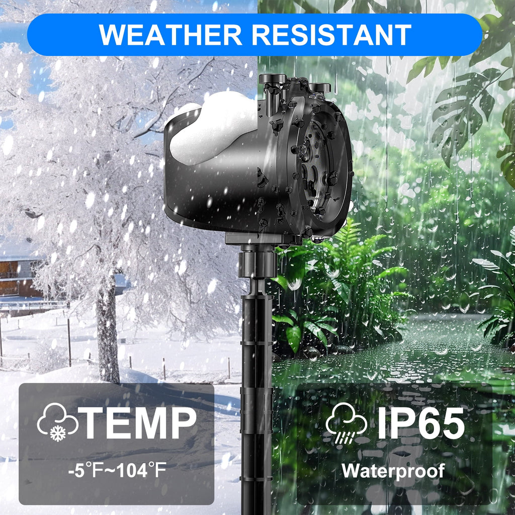 Christmas Laser Projector Lights Outdoor – RGB 3 Color Laser Light with 24 Patterns, IP65 Waterproof Starry Firefly Light Show for Garden Yard Holiday Party & Year-Round Decor