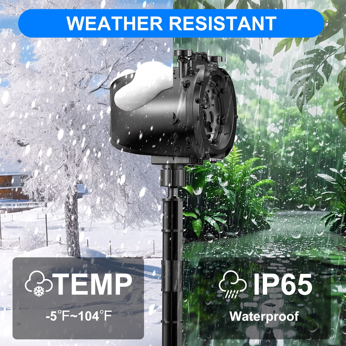 Christmas Laser Projector Lights Outdoor – RGB 3 Color Laser Light with 24 Patterns, IP65 Waterproof Starry Firefly Light Show for Garden Yard Holiday Party & Year-Round Decor