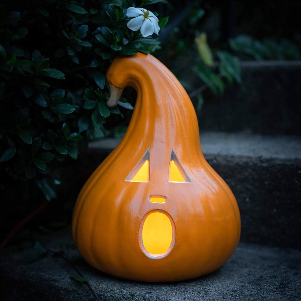 21in+12in LED Light Up Jack O Lantern Halloween Pumpkin Lights Indoor/Outdoor Holiday Festival Garden Patio Front Door Decor