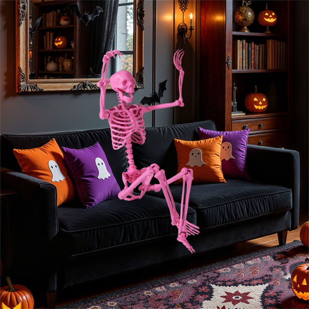 5.5 FT Pink Halloween Skeleton Outdoor Decor, No Assembly Needed
