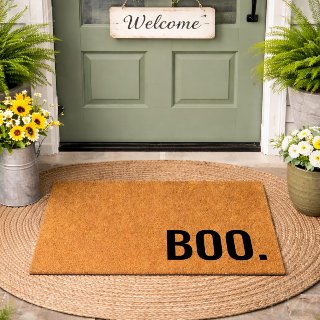 Boo Halloween Door Mat | Funny Doormat | Welcome Mat | Funny Door Mat | Fall Autumn Decor Gift | Home Doormat | Custom Doormat