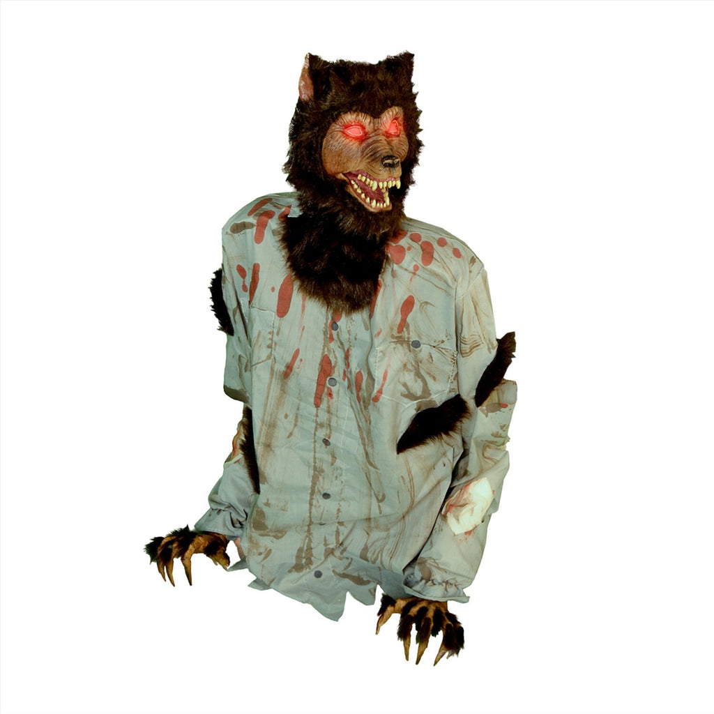 Haunted Hill Farm 3.0-Ft. Touch-Activated Rising Reaper with Tombstone Halloween Accessory