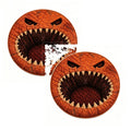 2Pcs 3D Circular Halloween Doormat – Monster Pumpkin Face With Sharp Teeth, Non-Slip Polyester Round Mat For Indoor/Outdoor, Spooky Cute Fall Decor, Perfect Gift For Halloween Lovers (72X72")