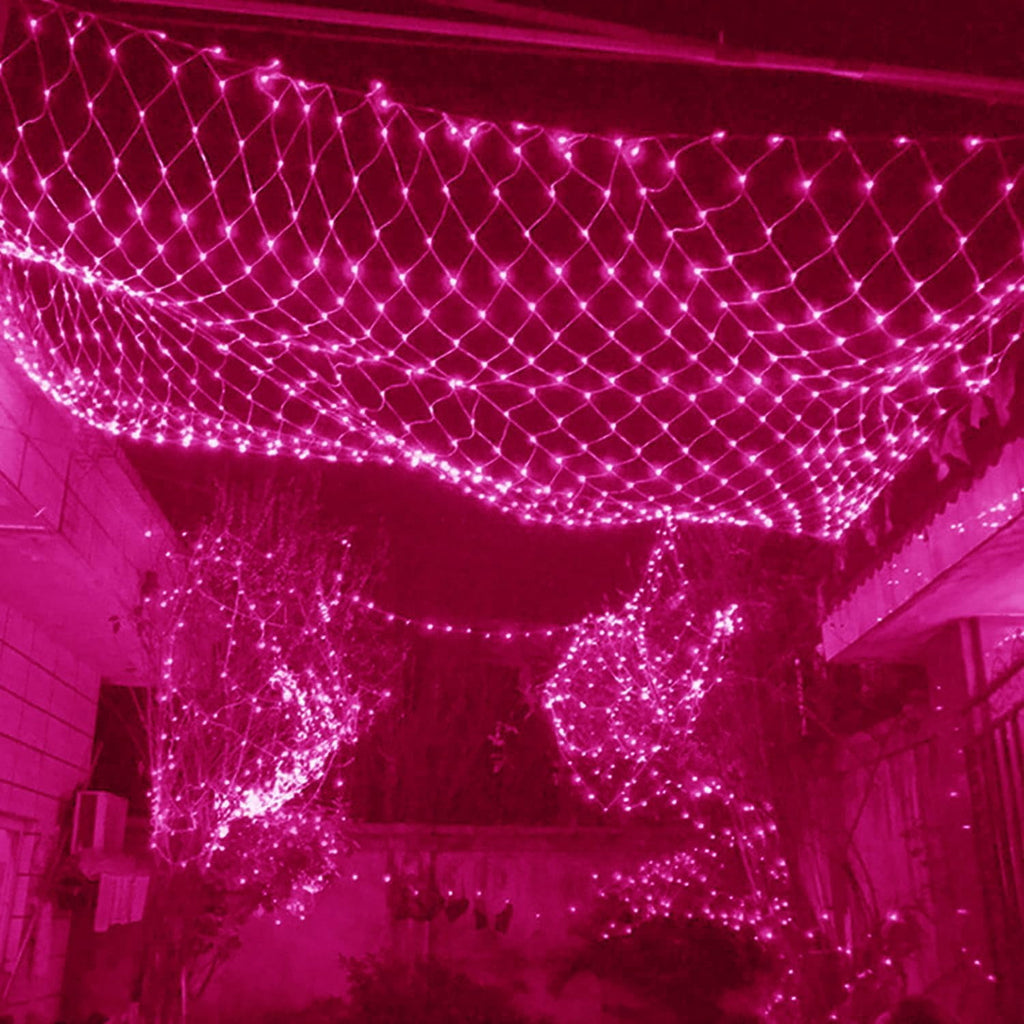 Garden Net Lights- Battery Operated 672 LED Waterproof Net Mesh Lights with 8 Modes- 6x4M Fairy String Lights for Outdoor Indoor Christmas Tree- Bush- Backyard- Garden- Party Décor.