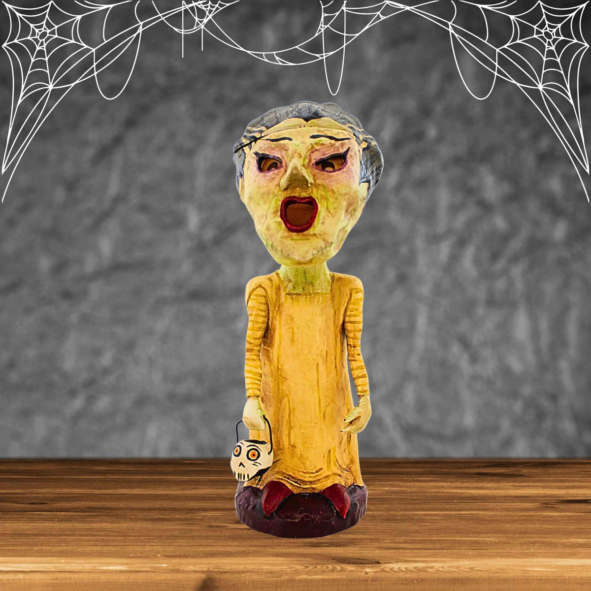 Jorge De Rojas 9.25In Bridezilla, Polyresin, Halloween Skull 43042