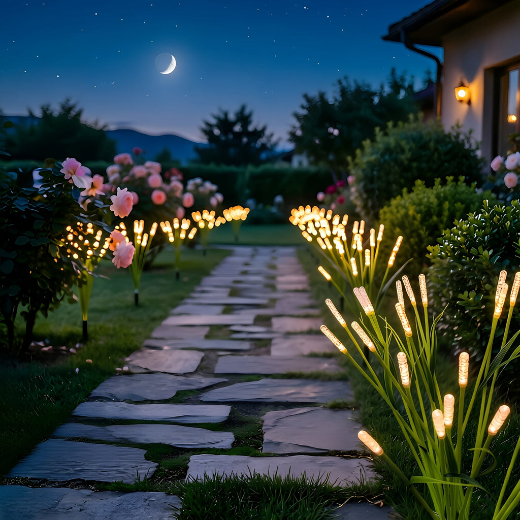 5‑15 Pack IP44 Waterproof Solar Reed Stake Lights, Outdoor LED Landscape Lighting, Yard Pathway Courtyard Decor, Holiday Ornament for Halloween, Thanksgiving, Harvest Festival