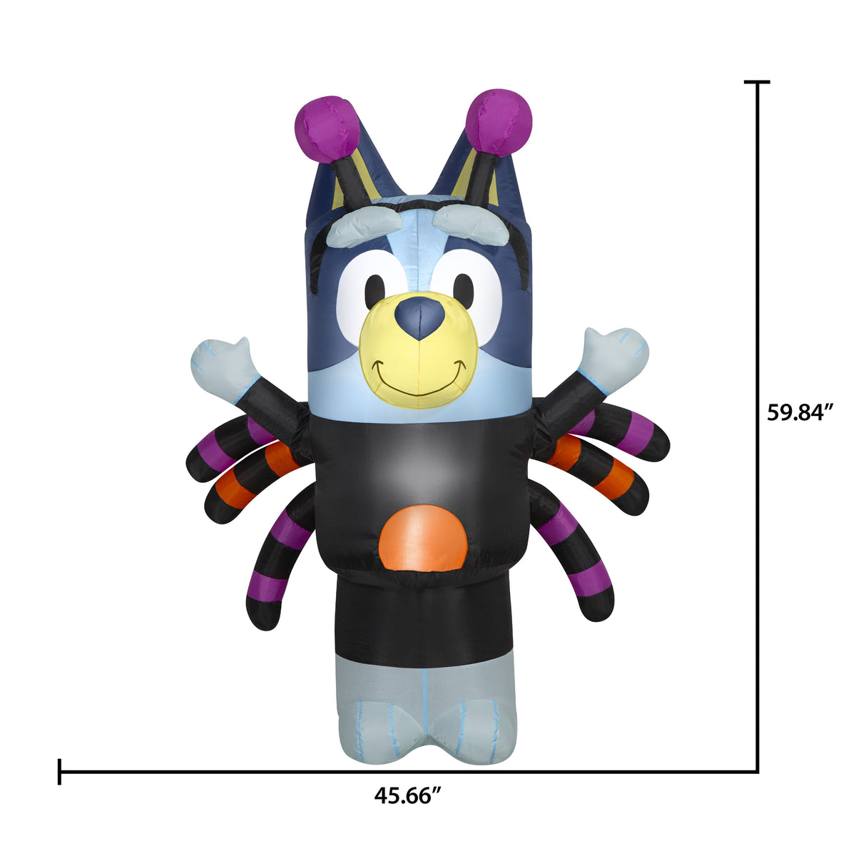 Halloween Airblown Yard Inflatables Bluey in Spider Costume 45.66 in x 37.79 in x 59.84 in 3.13 lb