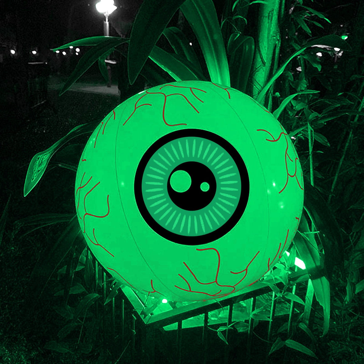 Halloween Decoration Outdoor, 16 Inch RGB LED Inflatable Eyeball Decor Waterproof Remote Control Gothic Spooky Light for Tabletop Porch and Yard Seasonal Displays