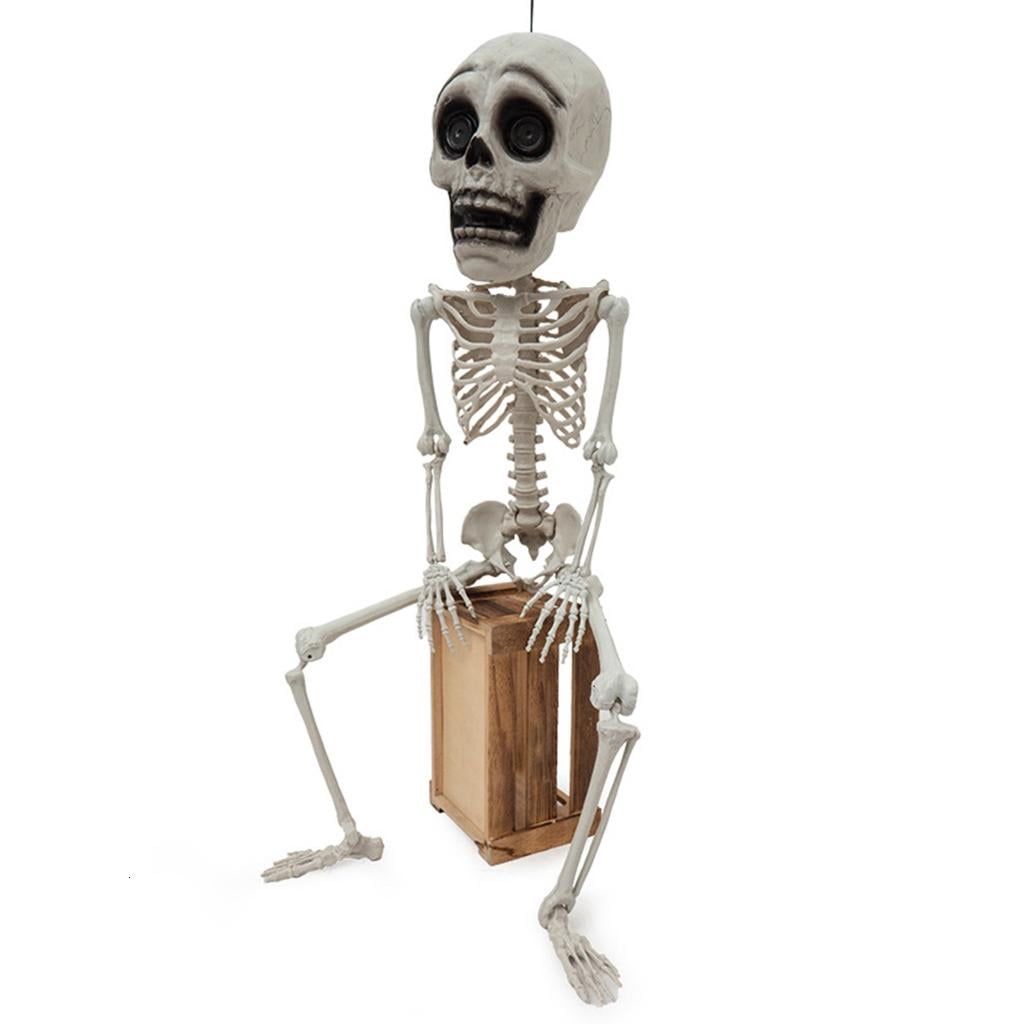 lanema Movable Joint Hanging Skeleton Halloween Decoration for Entryway Home Displays