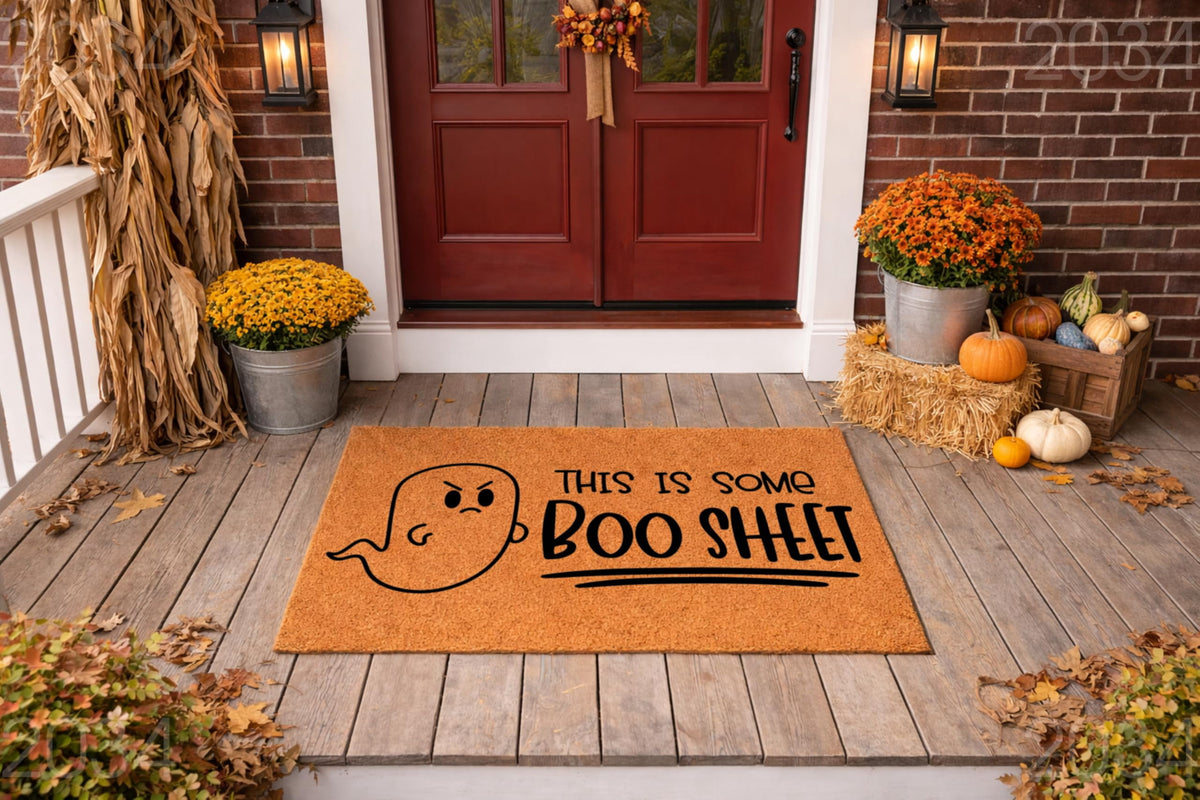 Funny Halloween Doormat - This Is Some Boo Sheet Welcome Door Mat (36" x 72")