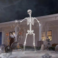 5.5ft Halloween Skeleton, Tall Outdoor Skeleton with Full Body Posable Joints, Scary Plastic Large Skeleton for Halloween Haunted House Spooky Scene Decorations