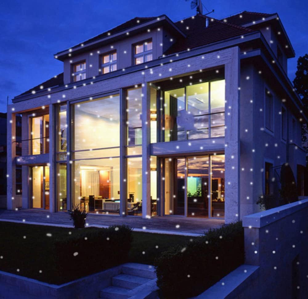 LINLIN Snowflake Projector Light, LED Christmas Snow Light Landscape Spotlights Waterproof with Remote&Timer Decorative Lighting