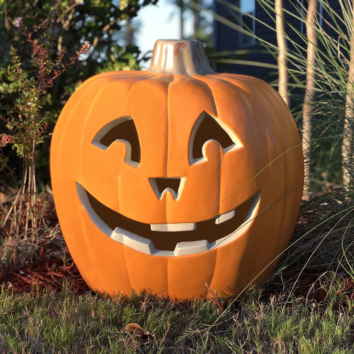 DUNCHATY LED Halloween Pumpkin Lights Set of 2, LED Pumpkin Decorations, Halloween Decor for Outdoor, Garden & Window (20"+21")