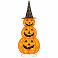 5ft Lighted Halloween Pumpkin Stack with 100 LEDs