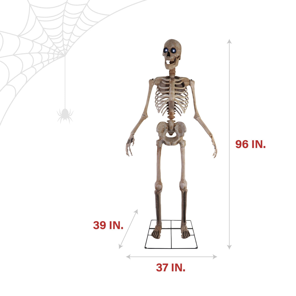 Haunted Hill Farm 8.0-Ft. Tall Motion-Activated Towering Skeleton, Premium Talking Halloween Animatronic, Plug-In
