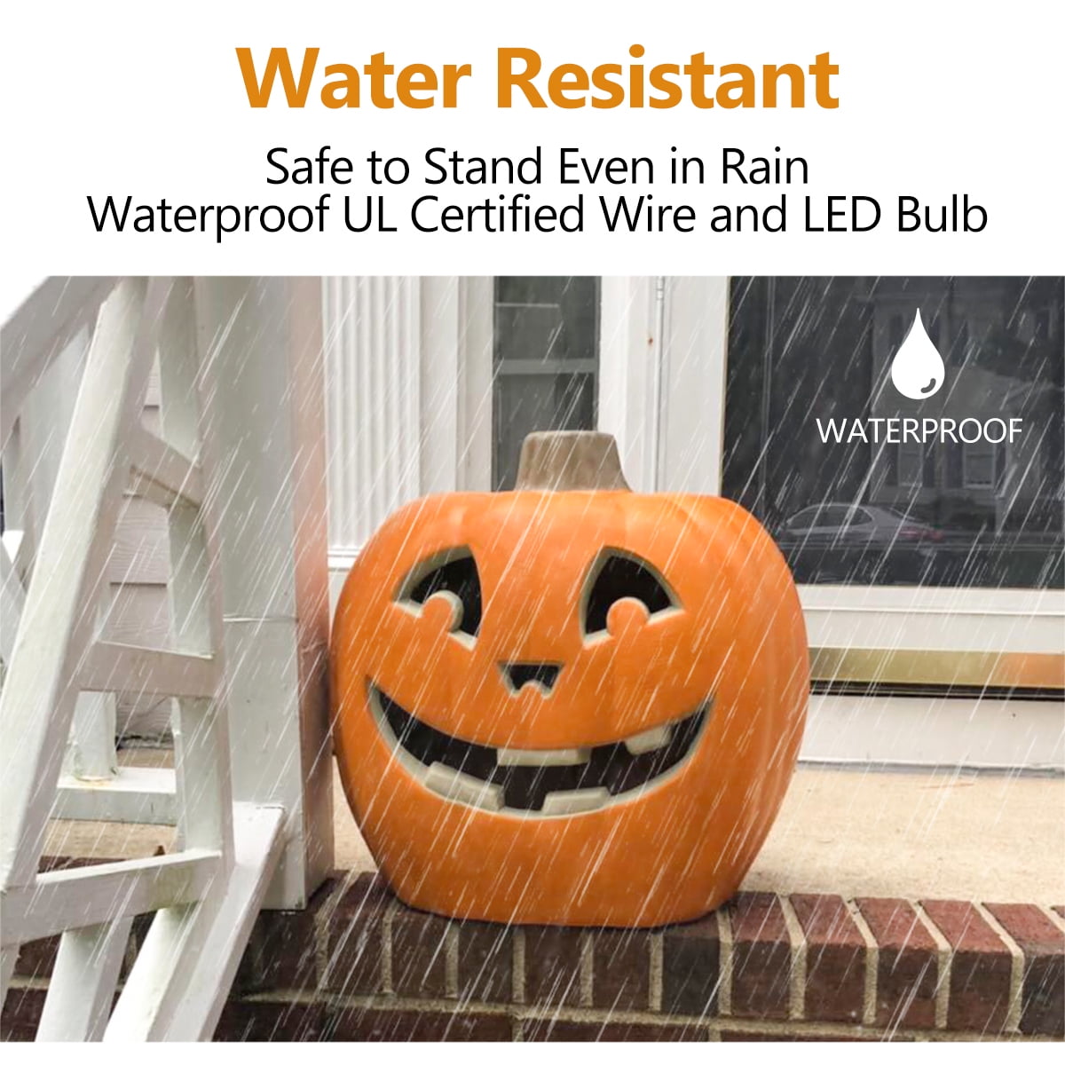 4Pack LED Lighted Jack O Lantern Indoor Outdoor Halloween Large Pumpkin Lantern Decoration