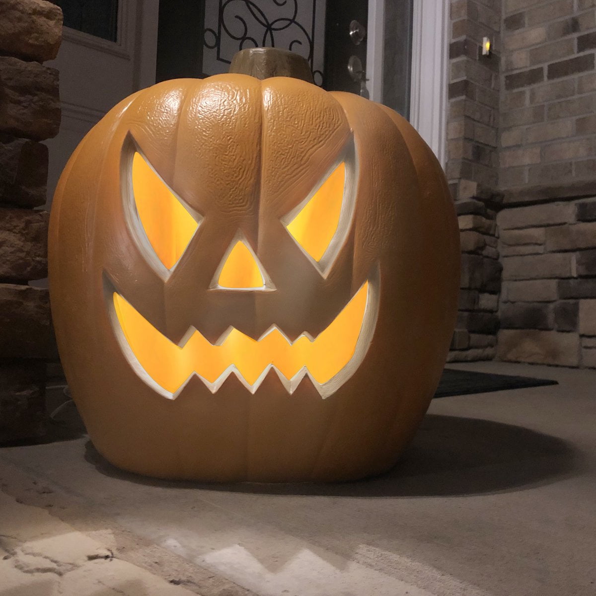 21in+12in LED Light Up Jack O Lantern Halloween Pumpkin Lights Indoor/Outdoor Holiday Festival Garden Patio Front Door Decor