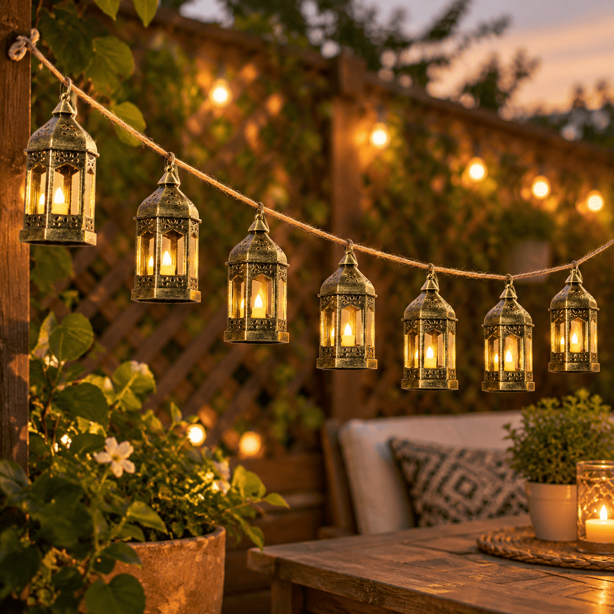 Mini Lantern With Flickering Led Candles Set Of 20 Vintdecorative Hanging Candle Lanterns Formas Wedding Decorations Party Table