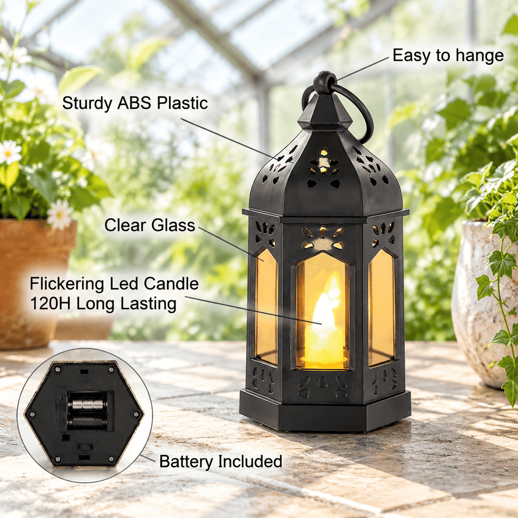 Mini Lantern With Flickering Led Candles Set Of 20 Vintdecorative Hanging Candle Lanterns Formas Wedding Decorations Party Table