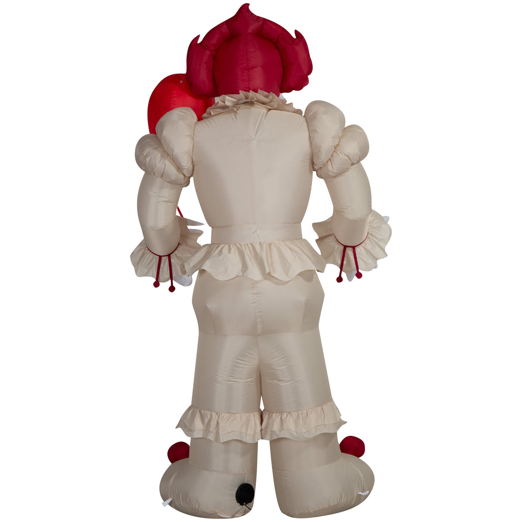 Warner Bros. 8 ft Pennywise Holding Red Balloon Halloween Yard Inflatable with LED Lights