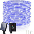 98FT 300 LED Solar Rope Lights, Multi‑Color 8 Lighting Modes, Solar Powered String Lights with 800mAh Battery & Removable Solar Panel, Outdoor Decor Light for Patio, Porch, Camping, Holiday Party