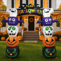 COTINSE 8.2FT Halloween Decorations Inflatable Pumpkin Archway with 7 LED Lights, Blow Up Outdoor Yard Decor & Party Supplies