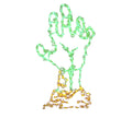 Holidynamics 36 Inch LED Wire Framed Zombie Hand Yard Decoration, 140 Lights