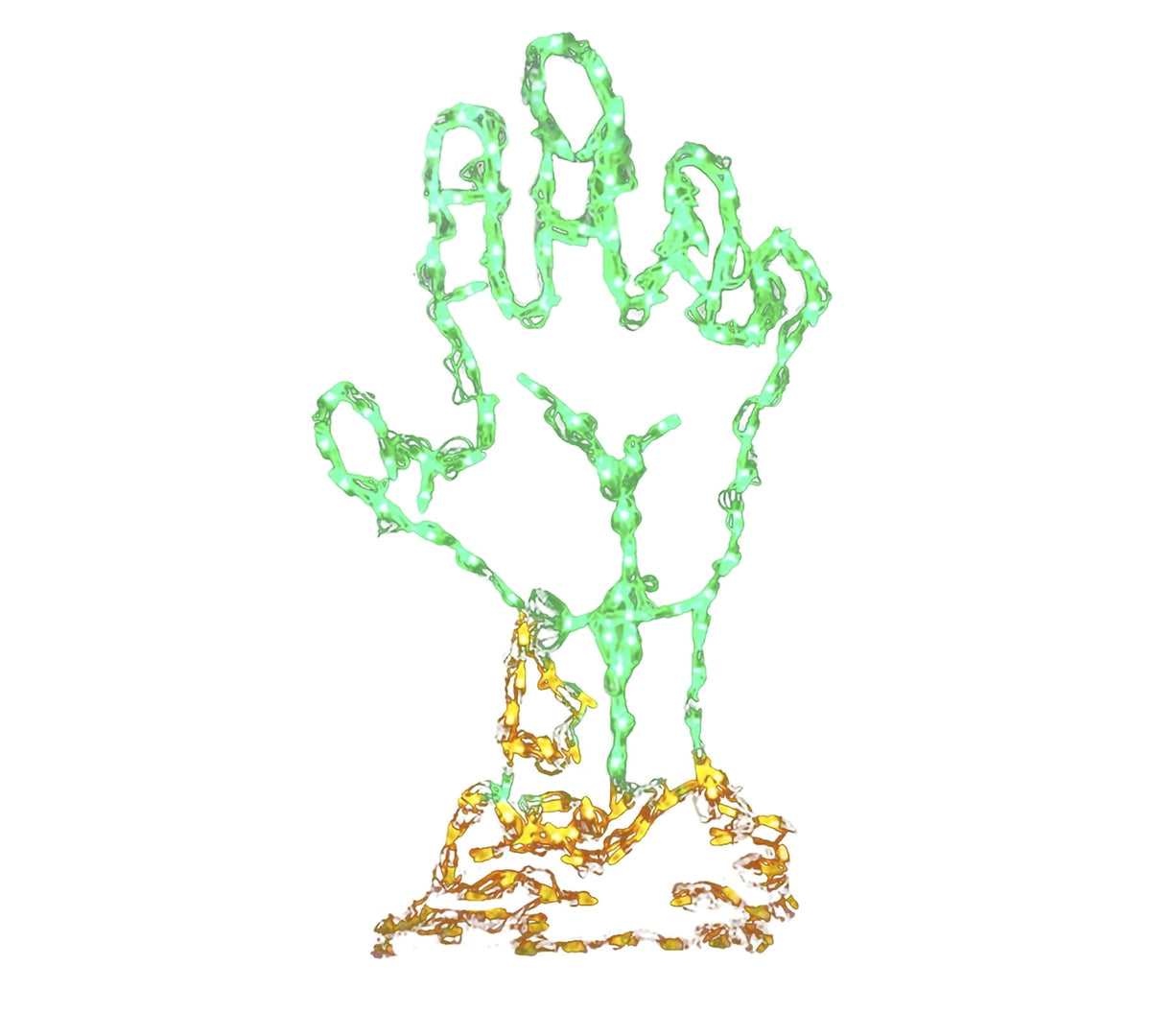 Holidynamics 36 Inch LED Wire Framed Zombie Hand Yard Decoration, 140 Lights