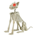 Way To Celebrate Animated Skeleton Cat Halloween Decoration, Beige, 60 in