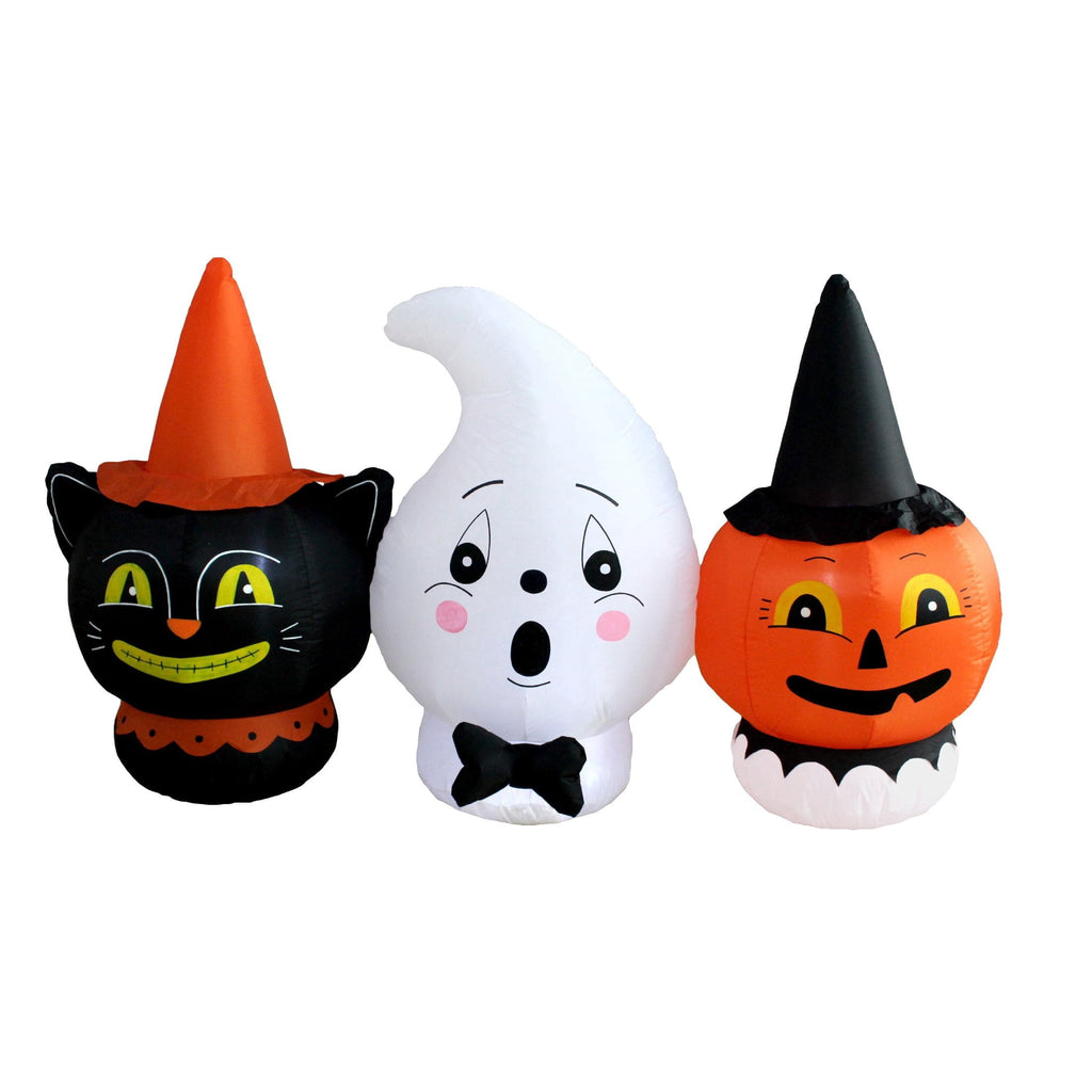 Vintage Character Trio Airblown Yard Inflatable, Multicolor, 6.7', Halloween by Way To Celebrate