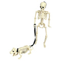 Human Dog Skeleton Halloween Decor, Posable Design for Indoor and Outdoor Seasonal Ornament