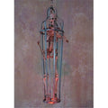 Iron Skeleton Cage with Aged Skeleton Medium Size - 33 inch