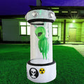 KINQUINN 7.2 ft Halloween Inflatable UFO Alien Experimental Capsule Cabinet, blow-up Spooky Decor For Outdoor Yard Party