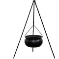 Large Cauldron Halloween Decor 51 Inch Tall Metal Tripod Stand 12.5 Inch Diameter Black Plastic Cauldron Light Up Halloween Decorations for Yard Lawn Party Outdoor