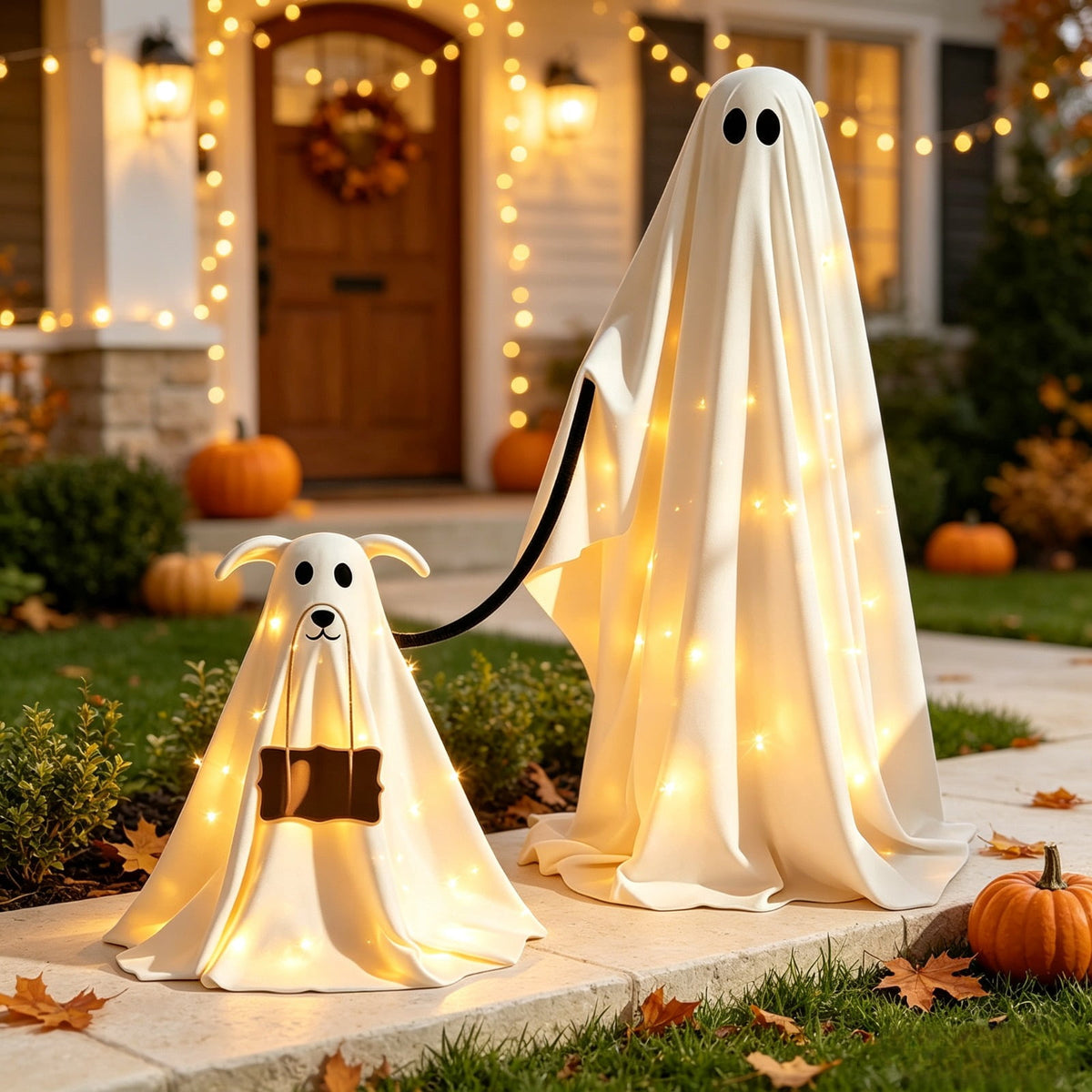 Halloween Animatronics Outdoor 72", Light Up Grim Reaper Street Lamp Post with Glowing Eyes, Life Size Standing Skeleton Decor for Lawn Porch, 1 Pack