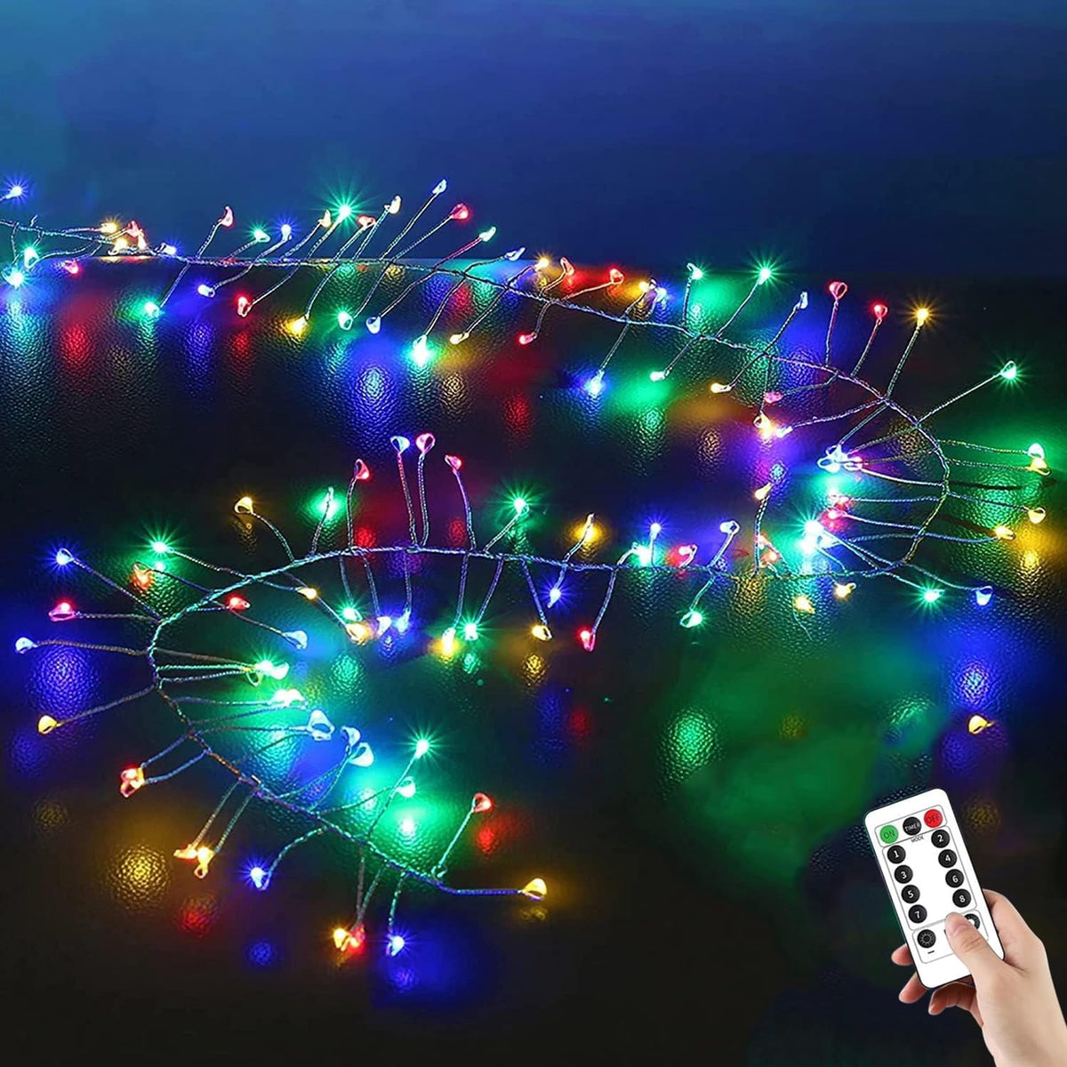 Outdoor String Lights with Remote,100M 3000LED Plug-in Powered Waterproof Fairy Lights, Copper Wire Christmas String Lights for Wedding, Party, and Indoor Fairy Lights