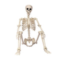 Posable Plastic Human Skeleton Prop 5.4FT Full Body Halloween Skeleton Decor with Movable Joints for Haunted House Yard Party Decoration