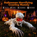Roiihwy Halloween Decor 45" Crawling Zombie - Animated Skeleton Decorations with Sound Activated, Creepy Voice, Spooky Skull head, Light Up Eyes, Scary Move, Haunted Horror Prop for Indoor, Outdoor