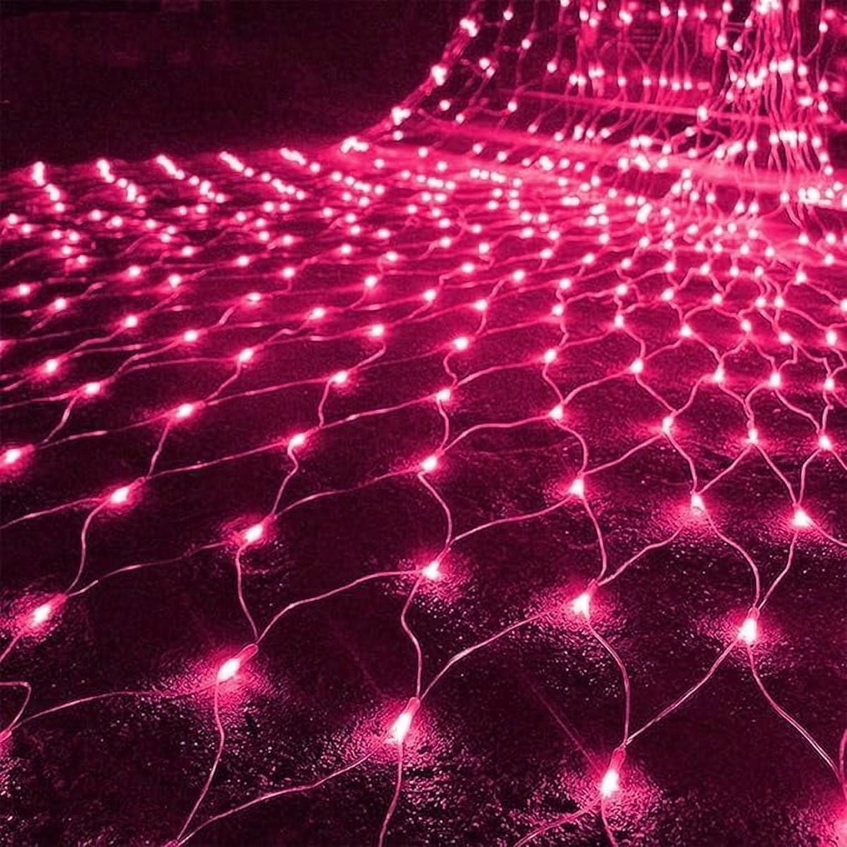 SHANJIA Garden Net Lights Battery Operated, 4mx6m 672LEDMesh Fairy String Lights Fairy Net Lights 8 Modes Waterproof Net Mesh String Lights for Garden Balcony Decor