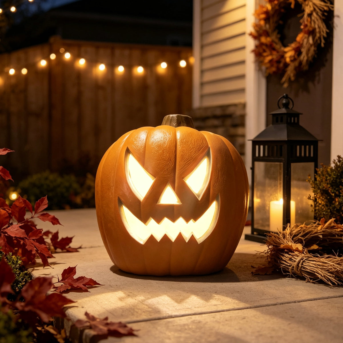StarQualityBargain 21 inch Light Up Jack O Lantern, Pre-Lit Halloween Pumpkin Decoration for Indoor Outdoor Porch Yard and Party