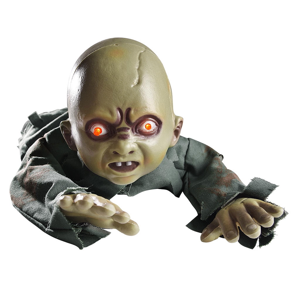 Yescom 15" Animated Halloween Tombstone & Half Skeleton with 8" Crawling Baby Zombie 2026