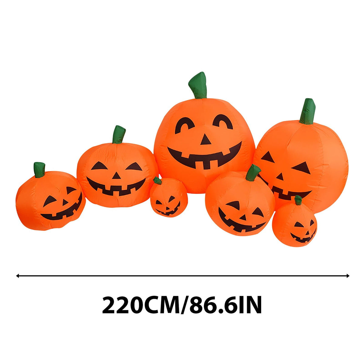 Halloween Pumpkin Inflatable 7.2 Ft Ghost Yard Decoration with Built-in LED Lights for Outdoor Garden Party Display