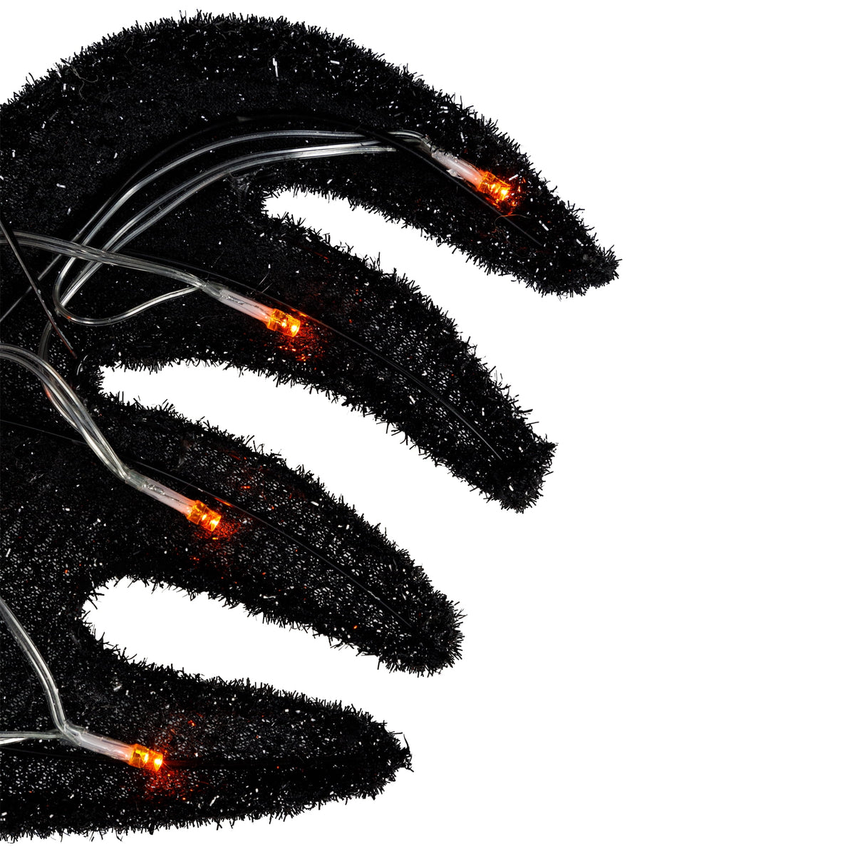 Lighted Tombstone Halloween Decoration - 36" - Black and Gray - Orange LED Lights